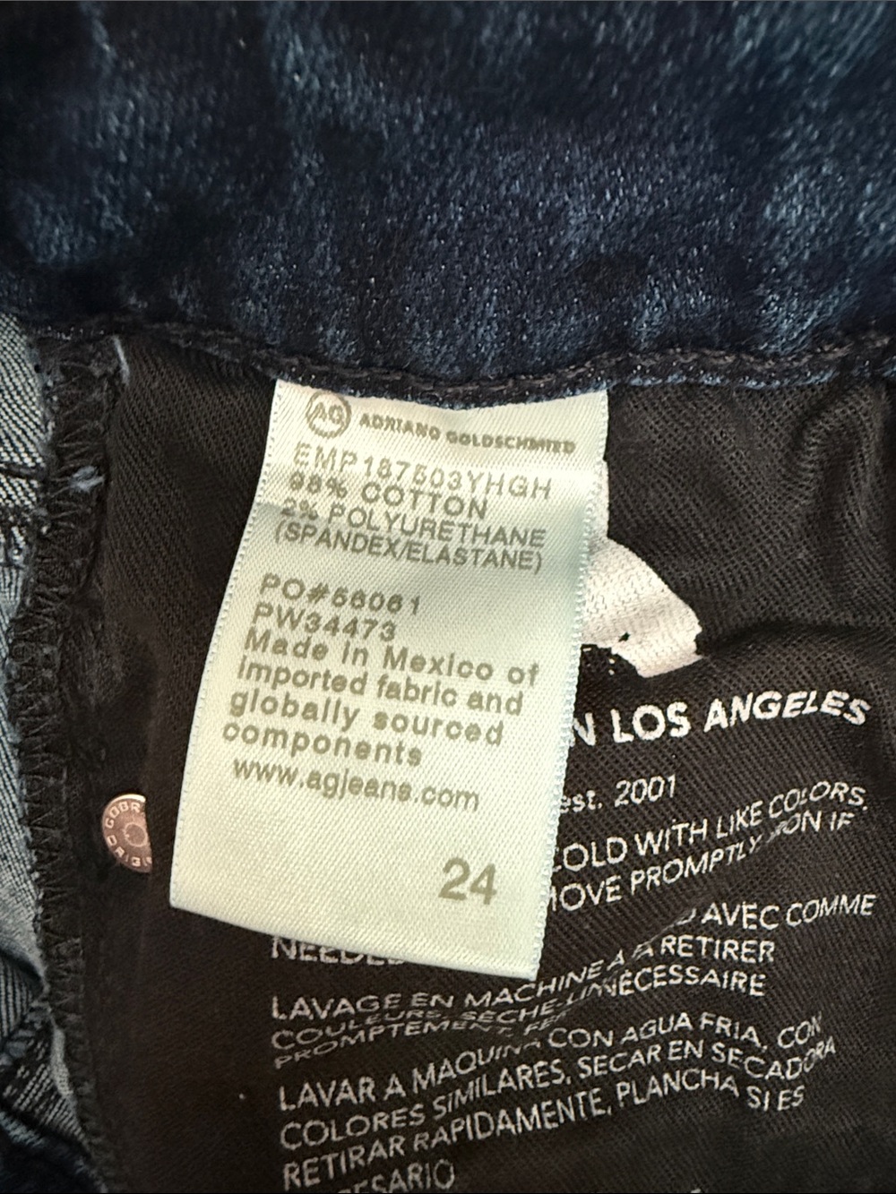 AG Mari high rise slim straight size 24 - Picture 10 of 10